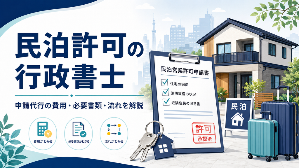 民泊許可の行政書士|申請代行の費用・必要書類・流れ